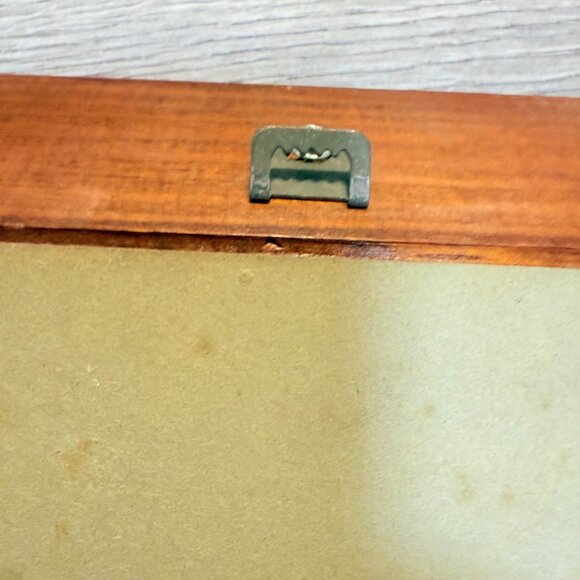 Wooden Framed Carved Sunken Wall Mirror Set of 2 Gallery Wall VTG Square Diamond - Picture 7 of 16